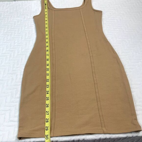 WILD FABLE Sleeveless Seamed Tank Bodycon Dress Camel Beige Size Small - Picture 9 of 9